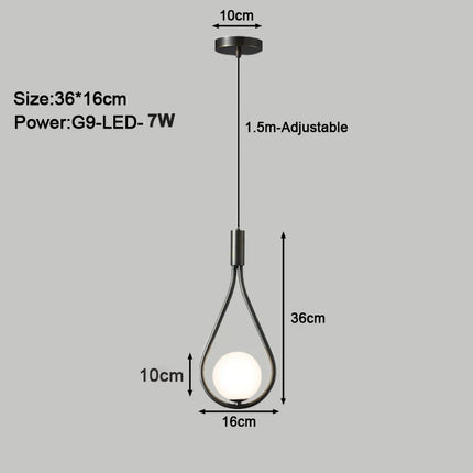 Suspension LED d’intérieur avec douille G9 et cordon — LZ4X9P