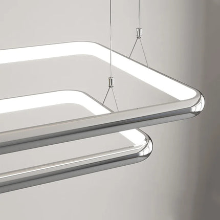 lustre moderne led suspension carrée perle pour maison