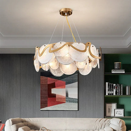 Lustre suspension moderne en cristal avec câble réglable E14 — LZ4P9XJ