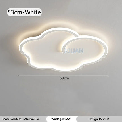 Plafonnier scandinave forme nuage avec gradation et télécommande optionnelle — LZ4F7D2