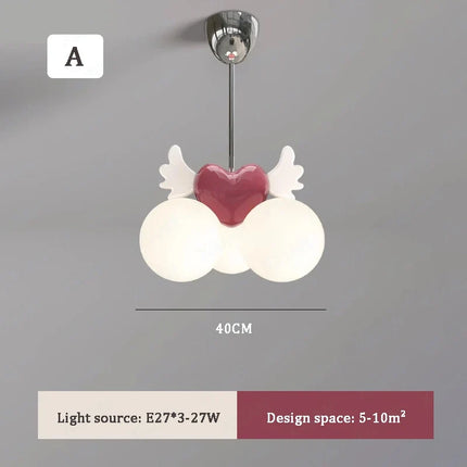 Lustre en verre romantique pour chambre enfant thème princesse — LZ4X9Q