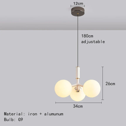 Suspension en verre pour éclairage de cuisine et restaurant moderne — LZ4X9V