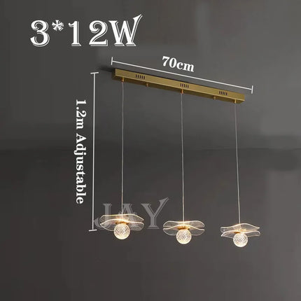 Suspension moderne en cristal forme feuille de lotus personnalisable — LZ4X9Q