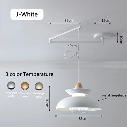 Suspension LED moderne à bras oscillant mobile — LZ4X7Q9