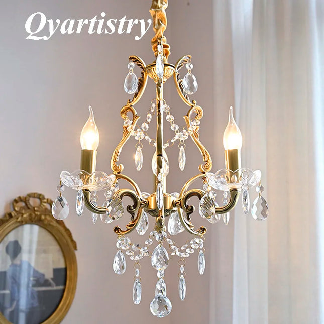 Lustre rétro élégant à perles de cristal pour loft — LZ4G7M9