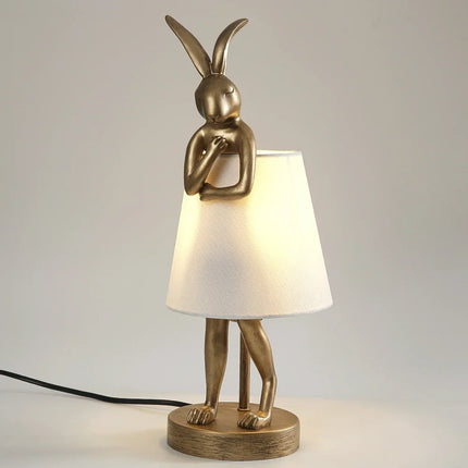 Lampe de bureau design rétro en résine forme lapin pour intérieur — LZ4X9P2