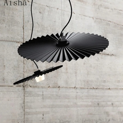 suspension art nordique plissée pour café restaurant et magasin