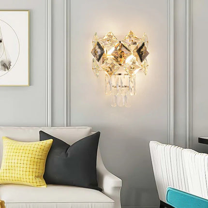 Applique murale LED en cristal et acier inoxydable pour intérieur moderne — LZ4T9XQ