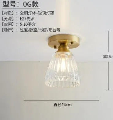 Plafonnier LED vintage en verre style nordique pour intérieur moderne — LZ4Q9T1
