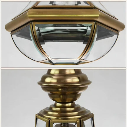 lustre en cuivre étanche style américain pour extérieur