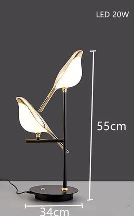 Lustre suspension oiseau doré style nordique pour intérieur — LZ4X9P2
