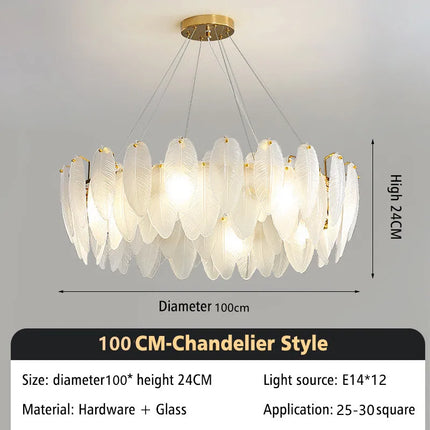 Lustre moderne en verre au design épuré — LZ4Q7M2