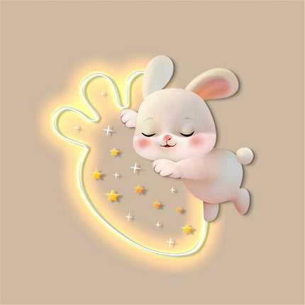 Applique murale décorative lapin aux fraises pour chambre d’enfant — LZ4X9T2