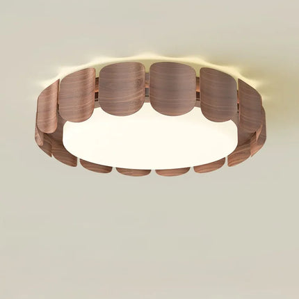 Plafonnier en bois design moderne style wabi-sabi pour intérieur — LZ4X9T