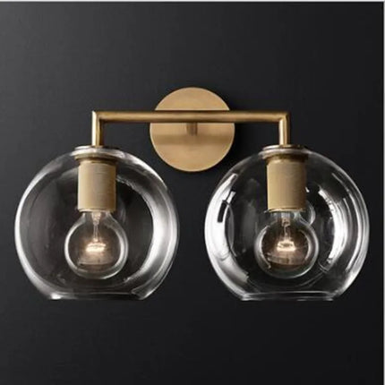 Applique murale LED avec abat-jour en verre et métal — LZ4X9P