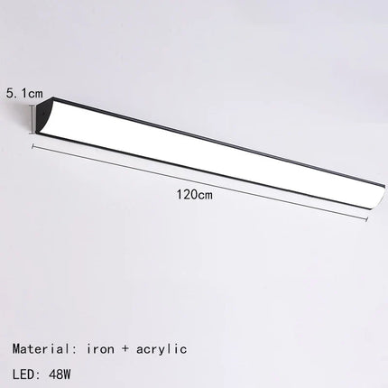 Applique murale miroir en aluminium au design linéaire simple — LZ4X9T2