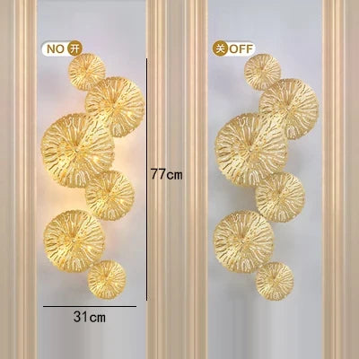 Applique murale LED dorée au design moderne pour décoration intérieure — LZ4X9T