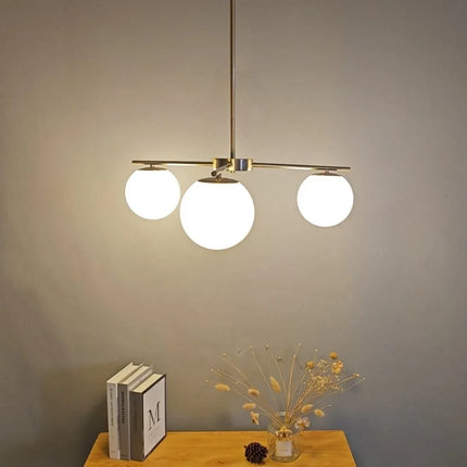 Lustre suspension nordique en verre laiteux pour intérieur — LZ4X9P