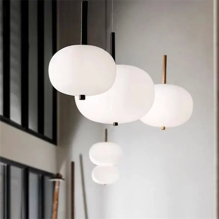 Lustre suspension LED en verre style nordique pour décoration — LZ4X9P