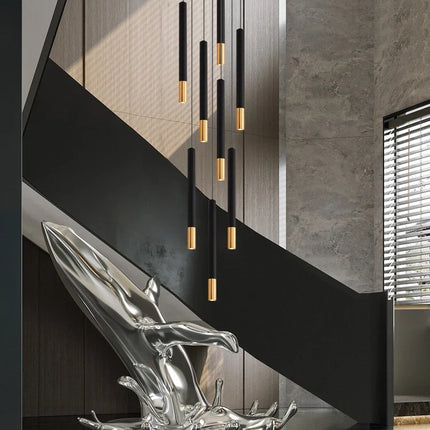 lustre led tubulaire pour éclairage intérieur de restaurant