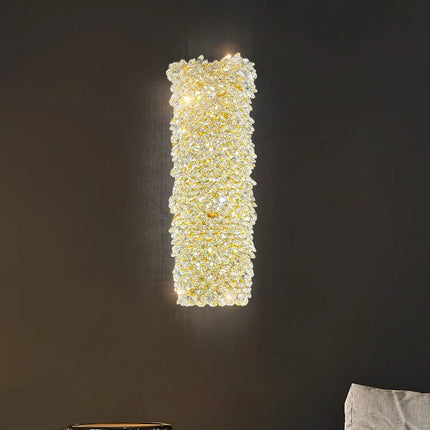 Applique murale dorée avec ampoule cristal clair et fil réglable — LZ4Q7M9