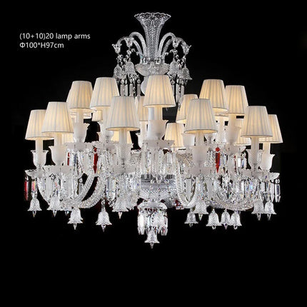 Lustre transparent en cristal pour éclairage élégant — LZ4N7Q