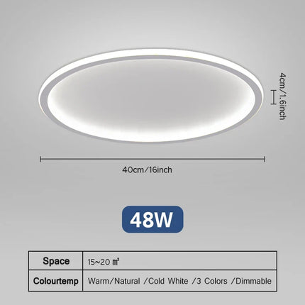 Plafonnier LED moderne grand panneau lumineux à luminosité réglable — LZ4X9P