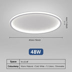 A Rond 48W Blanc / 3 couleurs sans télécommande