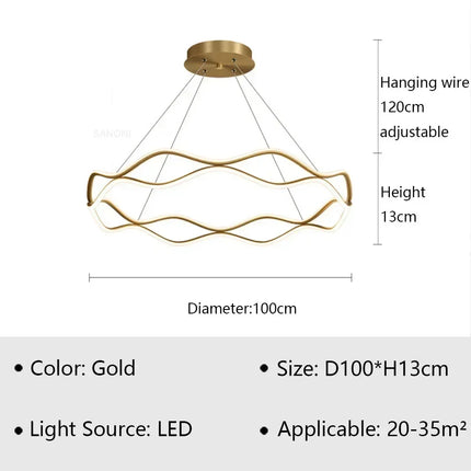 Suspension LED moderne pour décoration intérieure élégante et luxueuse — LZ4X9P