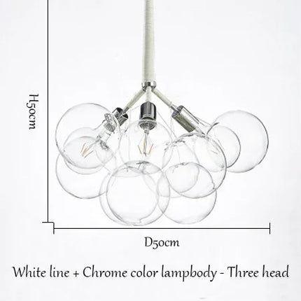 Lustre en verre à bulles pour décoration intérieure — LZ4X9P2
