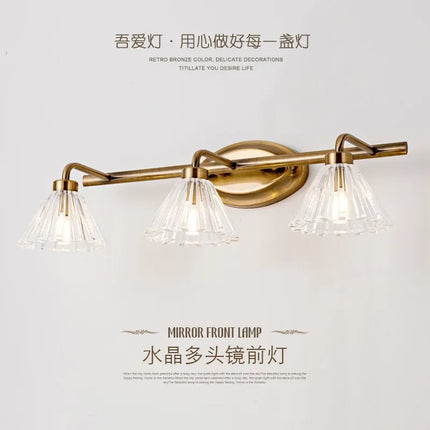 Applique murale vintage LED 2 ou 4 têtes avec abat-jour bronze clair — LZ4D9XQ