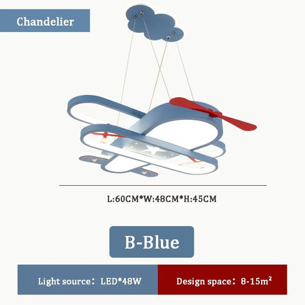 Lustre avion créatif style nordique pour chambre d'enfant — LZ4XJ9