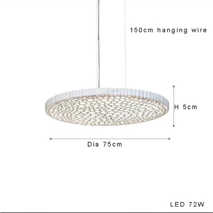 Plafonnier LED design nid d'abeille minimaliste et élégant — LZ4G7X2