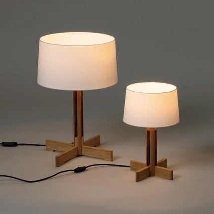 Lampadaire en bois massif style wabi-sabi japonais zen décoratif — LZ4T9Q2
