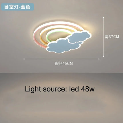 Plafonnier enfant nuage arc-en-ciel pour chambre bébé — LZ4X9Q