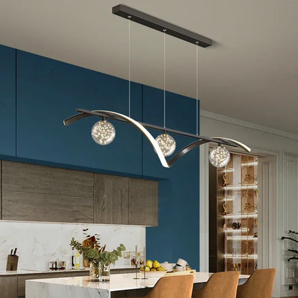 Suspension LED minimaliste en verre avec gradation intégrée — LZ4X9T