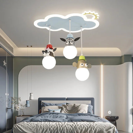 Lustre enfant animalier avec veilleuse nuage intégrée — LZ4D9XQ