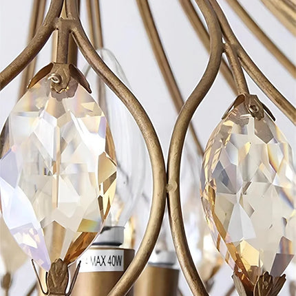 suspension vintage en cristal pour un style rétro élégant