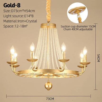 Lustre suspension en cristal lumineux pour décoration intérieure — LZ4X9M