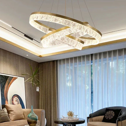Lustre suspension moderne à anneau circulaire pour intérieur — LZ4X9Q