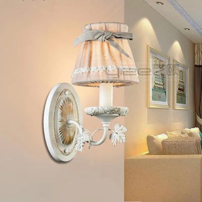 Applique murale LED avec housse en tissu et nœud pour chambre enfant — LZ4X9B