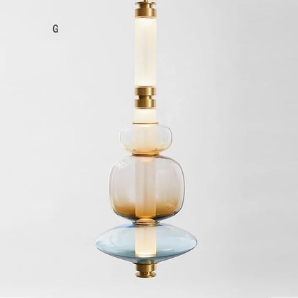 Suspension simple en verre pour hall et salle à manger duplex — LZ4XJ9