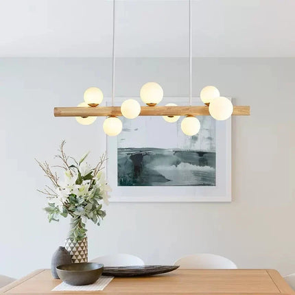 Suspension LED minimaliste en bois au design moderne — LZ4X9P2