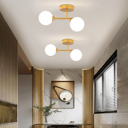 Plafonnier LED boule style nordique pour chambre et salon — LZ4X9P2