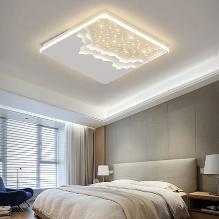 Plafonnier LED intelligent design ciel étoilé pour salon et salle à manger — LZ4P9XJ2
