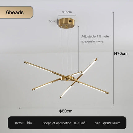 Lustre LED en forme de bâton pour décoration intérieure — LZ4X9P