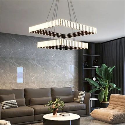 Lustre moderne rond et carré pour décoration de restaurant — LZ4X9J