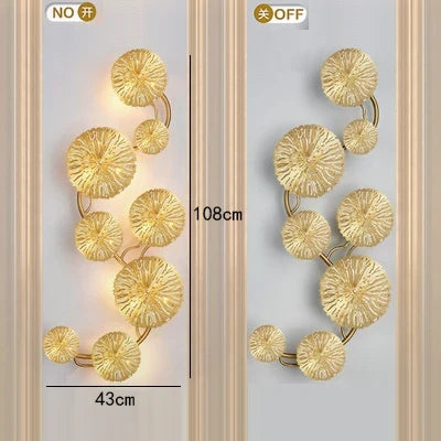Applique murale LED dorée au design moderne pour intérieur — LZ4XJ7