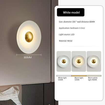 Applique murale LED ronde au design moderne pour décoration de luxe — LZ4X9T1