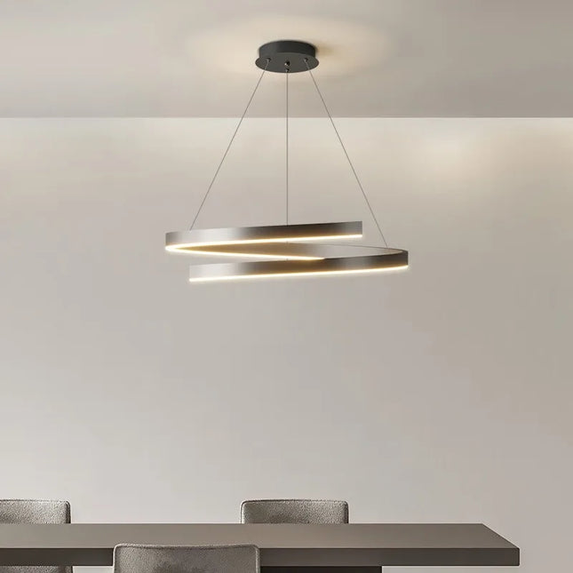 Lustre spirale LED en aluminium pour décoration intérieure — LZ4X9P